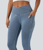 Halara Flex™ Jegging Travail Tricoté Extensible Lavé Poche Latérale Croisée