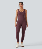 Combinaison de sport Halara UltraSculpt™ col V gainante push-up à poches