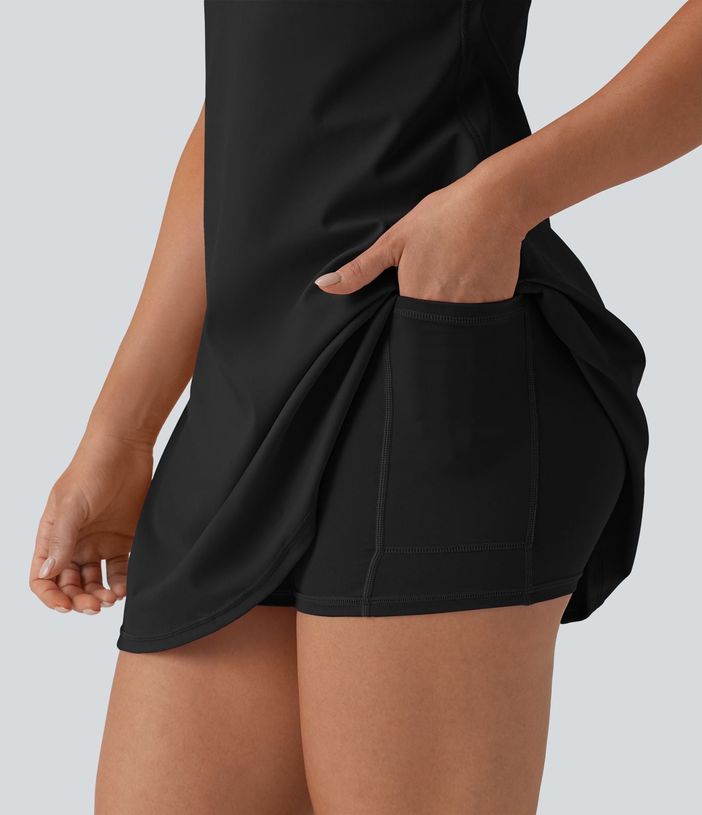 Robe de danse SoftlyZero™ Plush effet push-up dos nu avec bretelles réglables croisées et brassière intégrée – Édition Easy Peasy