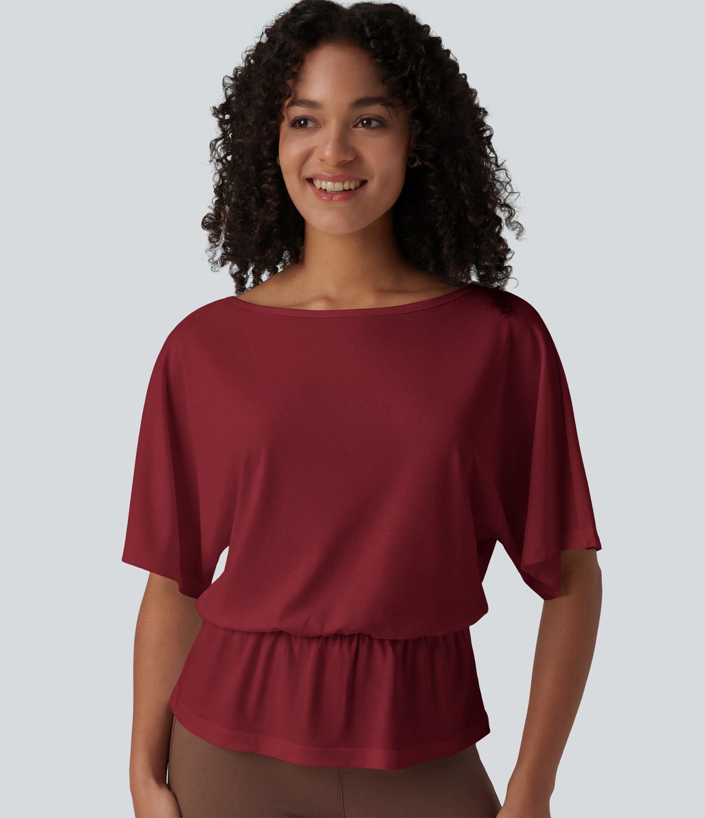 T-shirt de travail col bateau demi-manches