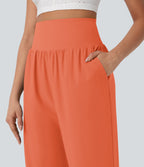 Pantalon corsaire gainant taille haute à ourlet asymétrique et séchage rapide avec poches Breezeful™
