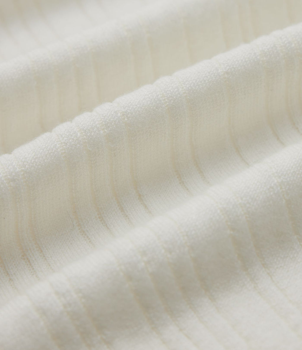 Pull casual col V manches courtes mélange laine