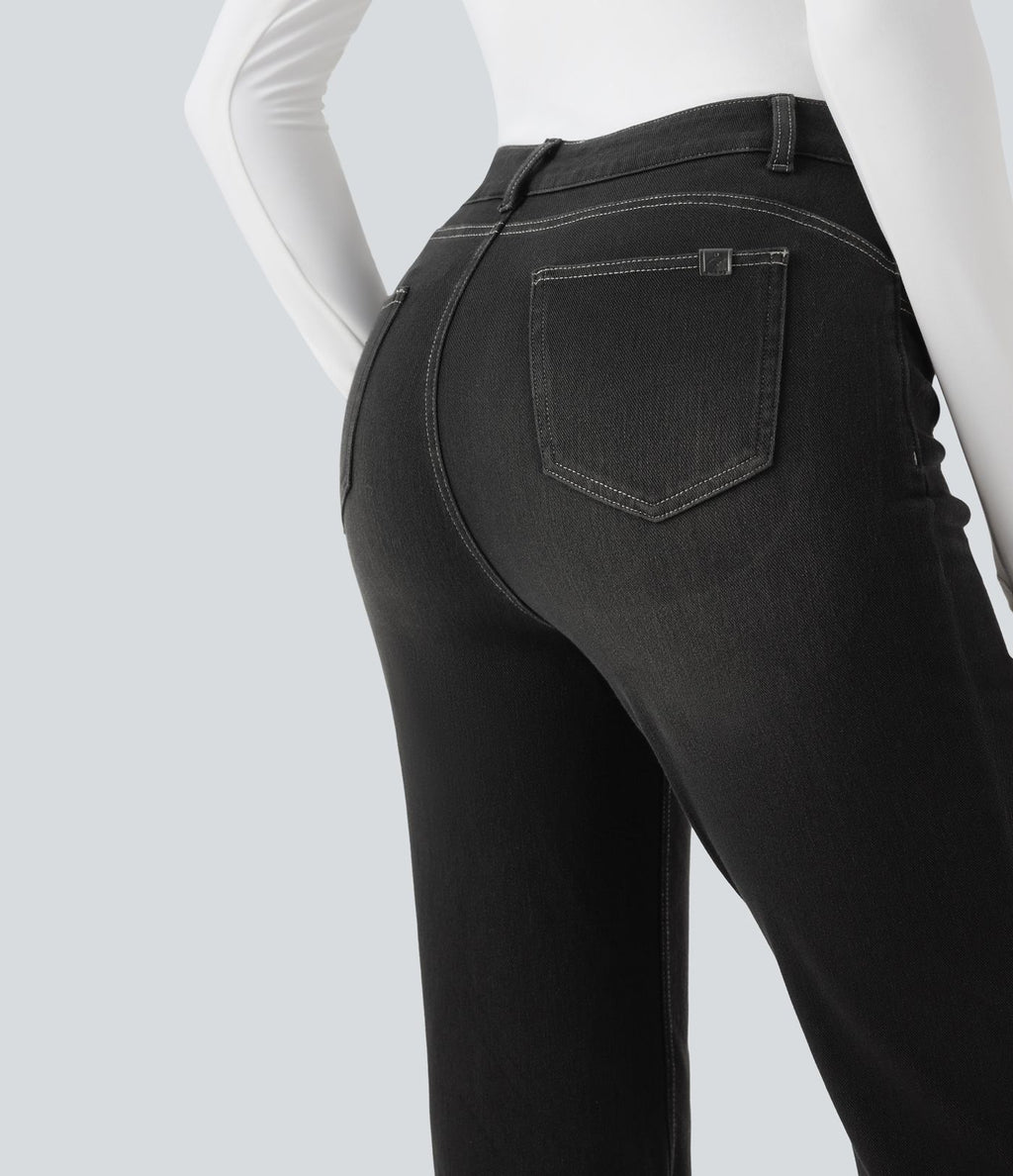 Legging denim bootcut Halara Flex™ gainant effet push-up taille haute avec poches