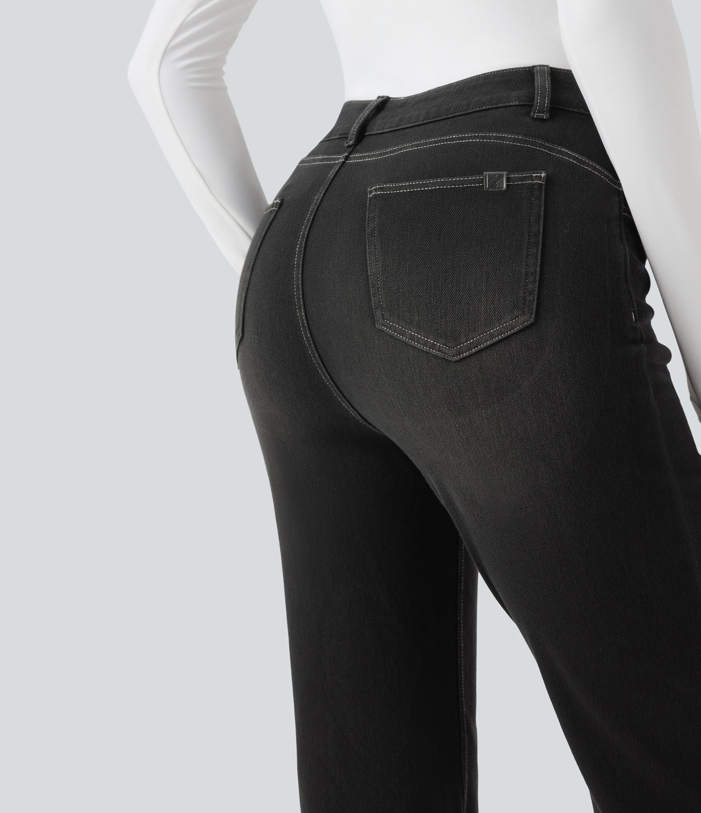 Legging denim bootcut Halara Flex™ gainant effet push-up taille haute avec poches