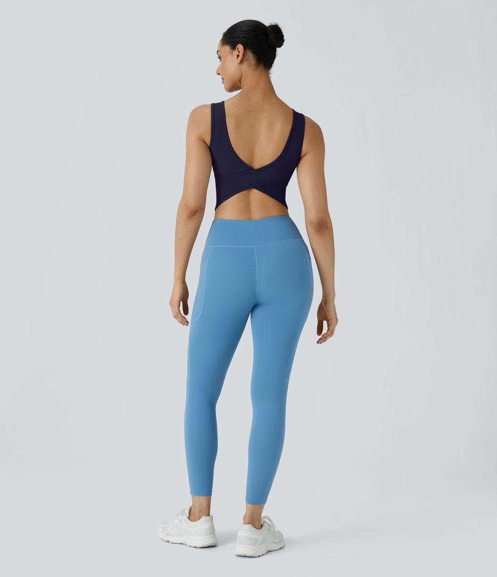 Débardeur danse barre ballet col U croisé A-D