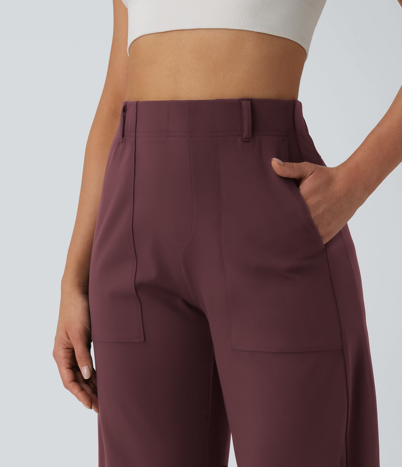 Pantalon barrel DayStretch taille haute avec poches