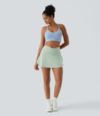 Jupe de tennis mini 2-en-1 quotidienne SoftlyZero™ Airy avec croisement, poche latérale et effet frais InstantCool, Lucid, protection solaire UPF50+