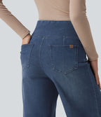 Halara Flex™ Jean large taille haute croisée ventre plat avec poches