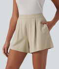 Short tailleur taille haute avec poches