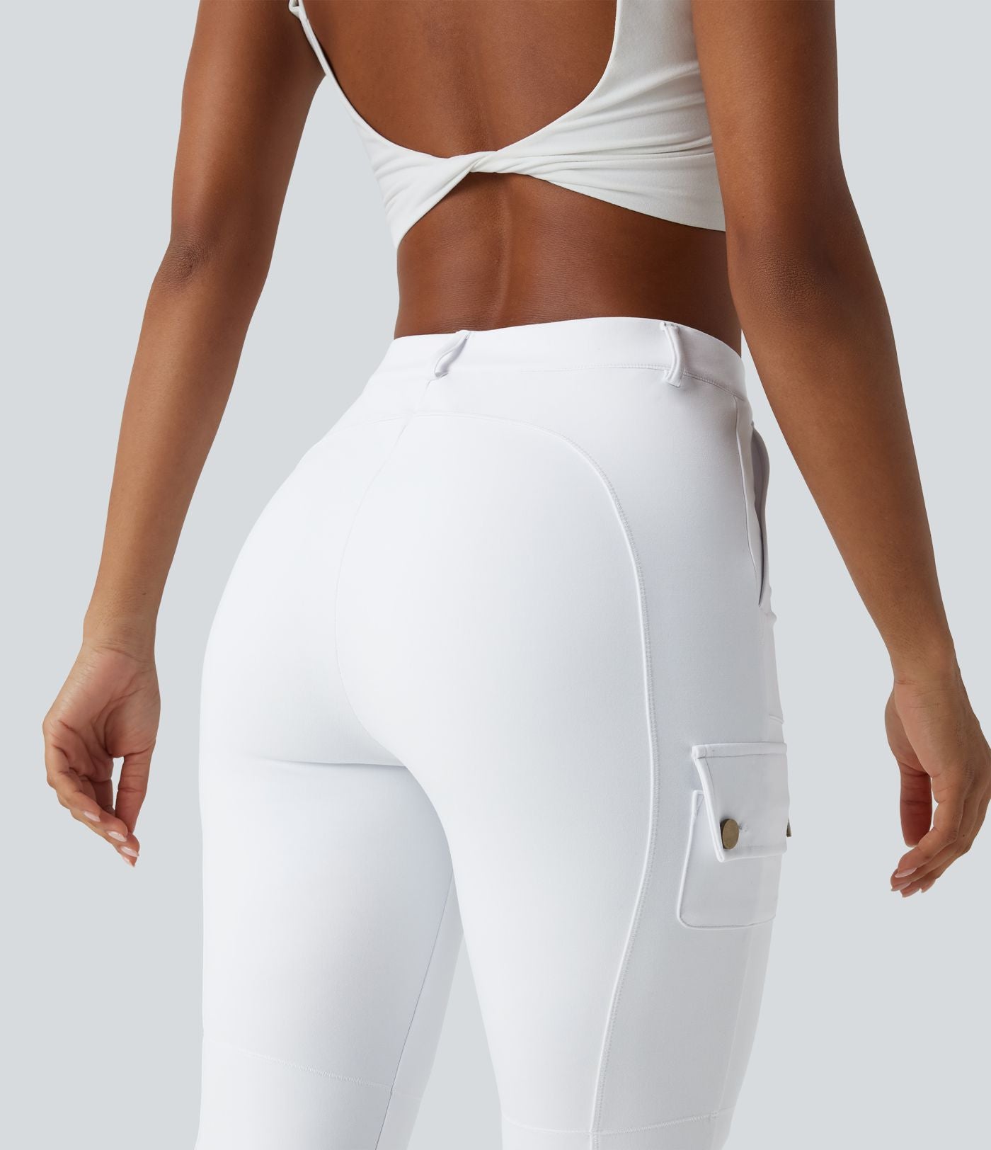 Pantalon cargo bootcut randonnée taille moyenne DayStretch avec poches