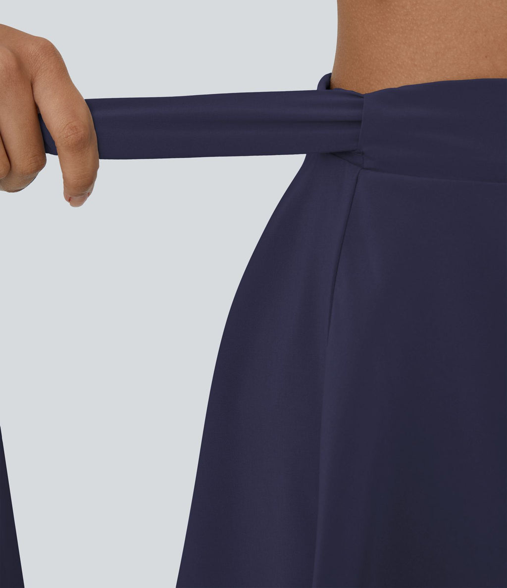 Breezeful™ Jupe Évasée Casual Taille Haute 2 en 1 Poche Latérale Séchage Rapide