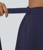 Breezeful™ Jupe Évasée Casual Taille Haute 2 en 1 Poche Latérale Séchage Rapide