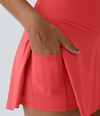 Jupe de tennis mini 2-en-1 quotidienne SoftlyZero™ Airy avec croisement, poche latérale et effet frais InstantCool, Lucid, protection solaire UPF50+