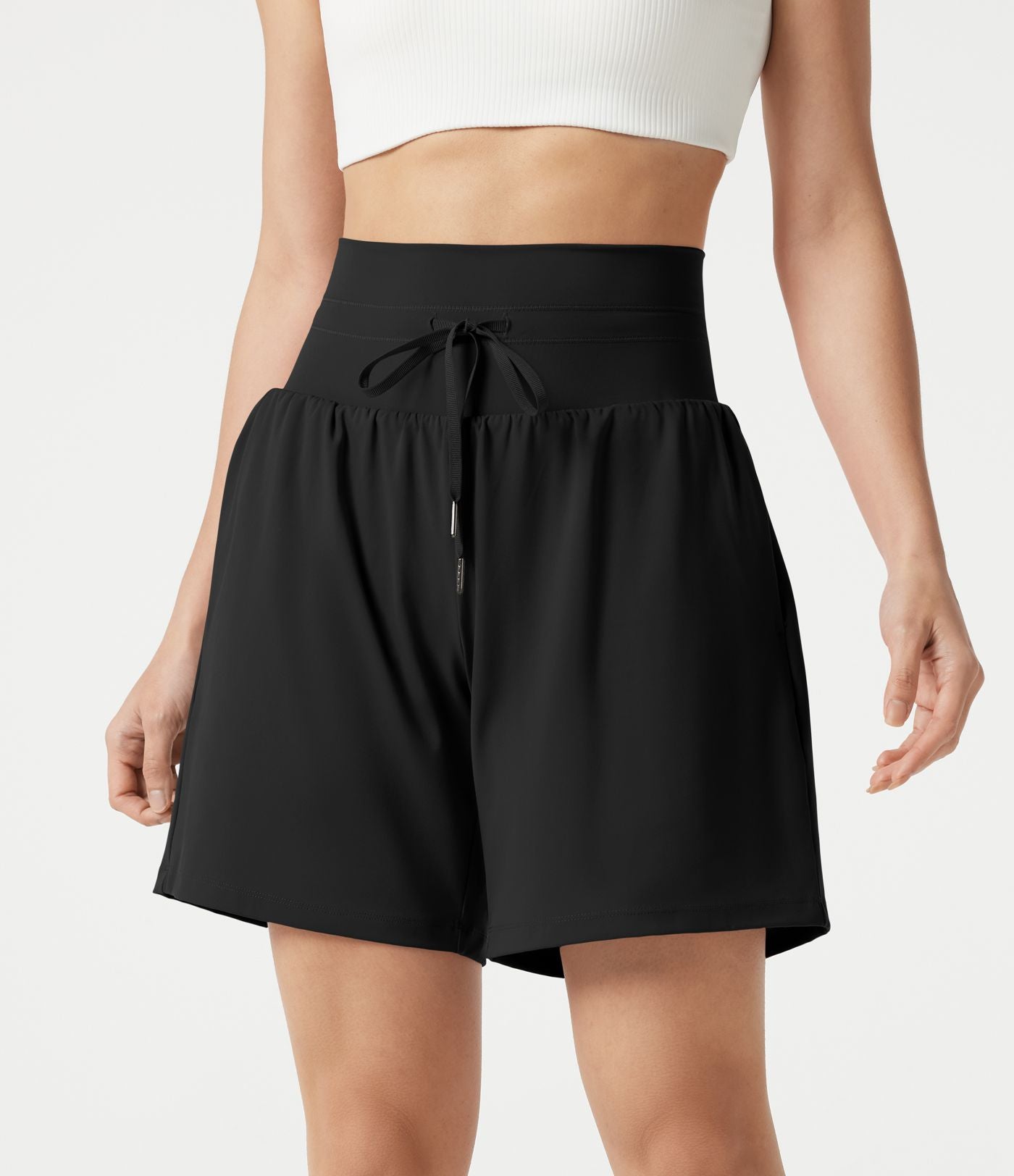 Short de yoga SoftlyZero™ Airy taille ultra-haute cordon 2-en-1 effet frais InstantCool 17,5 cm avec poches