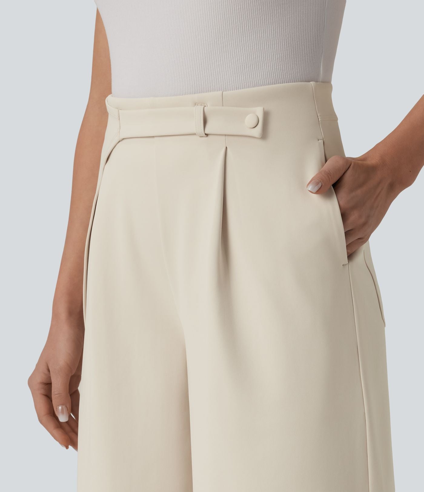 Pantalon tailleur large Halara Flex™ DayStretch taille haute avec poches