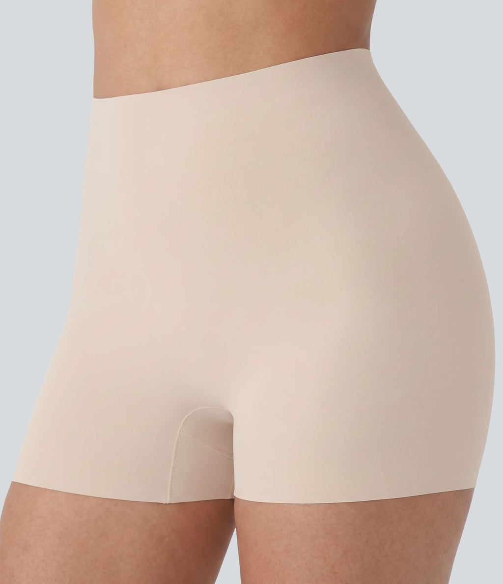 Short boyleg grande taille taille haute, très extensible et lisse, pour la détente