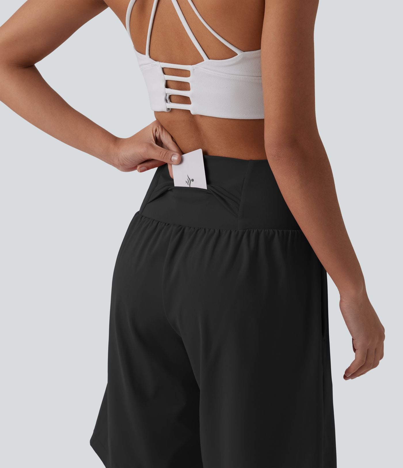 Short de yoga 2-en-1 SoftlyZero™ Airy taille très haute effet frais InstantCool 22,8 cm avec poches