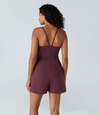 Breezeful™ Combishort Dos Nu Poche Zippée Invisible Sur le Côté Jambe Large Séchage Rapide