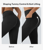 Legging corsaire d'entraînement gainant galbant taille haute avec effet scrunch et poches Halara UltraSculpt™