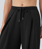 Pantalon décontracté SpacerTek™ baggy taille mi-haute, dos croisé avec cordon de serrage et poches