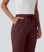 Pantalon golf fuselé taille haute cordon poches séchage rapide - Poche tee de golf