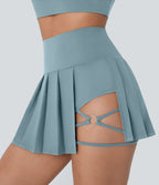 Jupe-short de danse mini Breezeful™ à taille haute, plissée, 2-en-1, avec poches latérales et arrière, ourlet asymétrique et séchage rapide