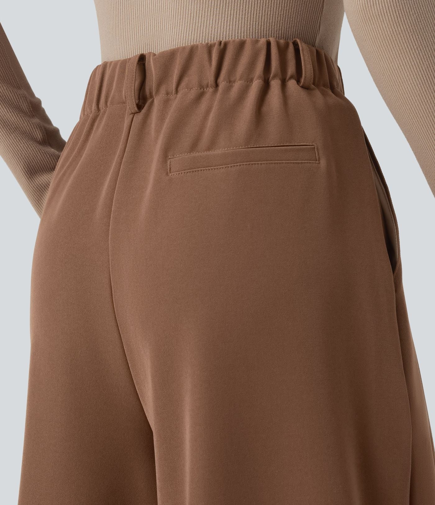 Pantalon tailleur large Halara Flex™ plissé taille haute avec poches