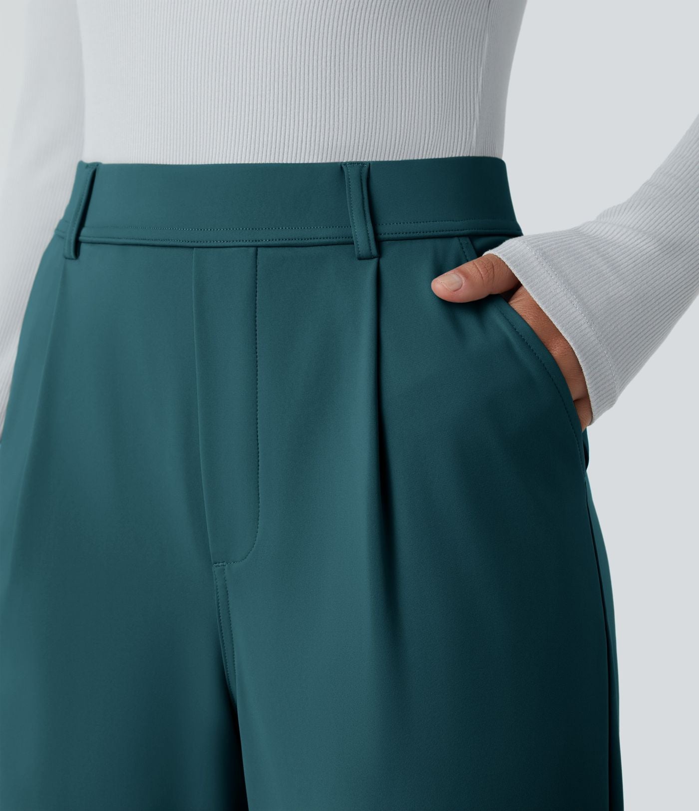 Pantalon tailleur évasé taille haute Halara Flex™ DayStretch avec poches