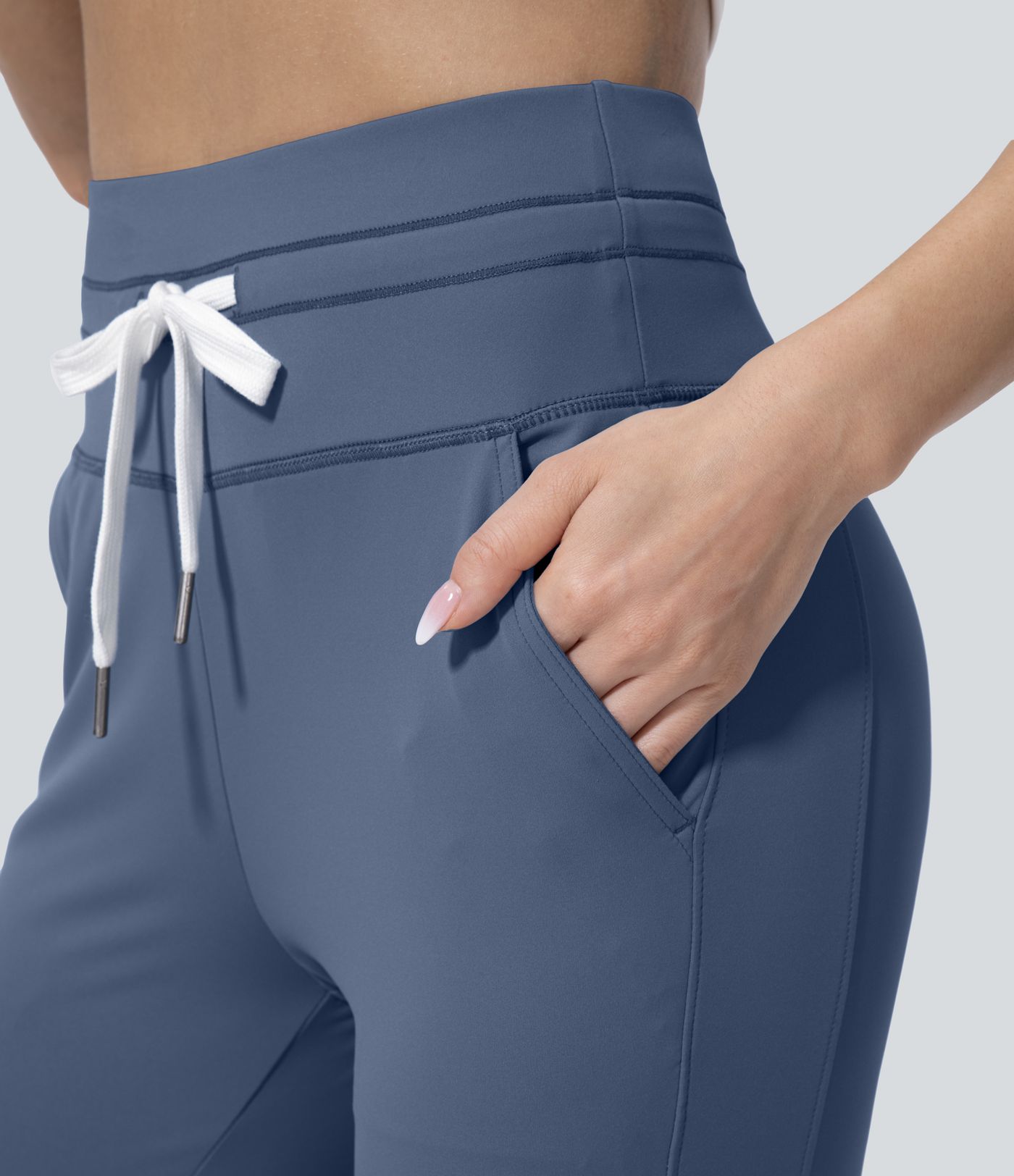 Jogging corsaire de yoga taille haute avec poches latérales Softlyzero™ Plush