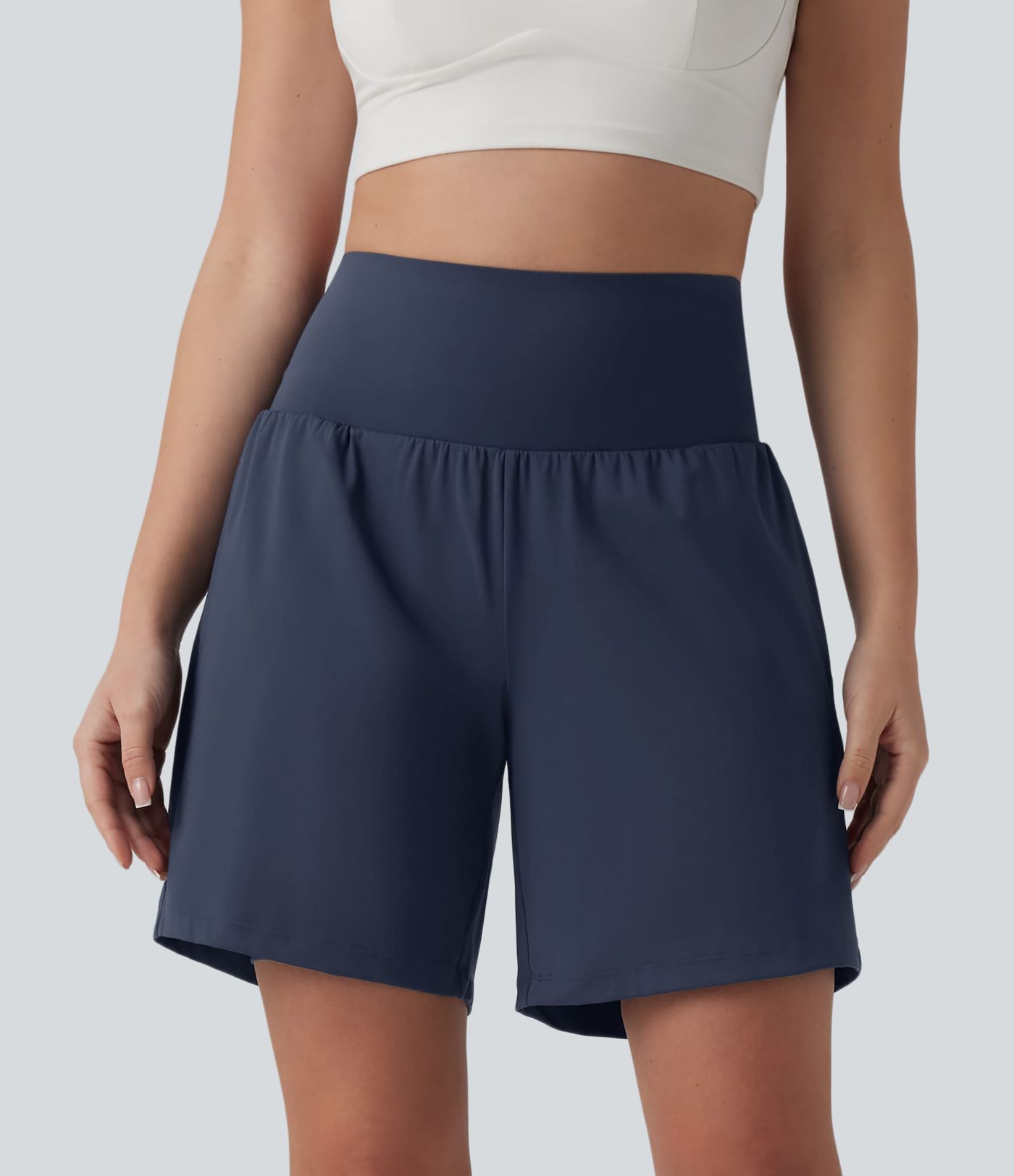 Short de yoga SoftlyZero™ Airy 2-en-1 gainant taille très haute effet frais InstantCool 17,5 cm avec poches