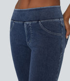Jean bootcut décontracté Halara Flex™ taille basse avec poches arrière en maille extensible