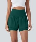 Short de yoga 2-en-1 SoftlyZero™ Airy taille très haute effet frais InstantCool 12,5 cm avec poches