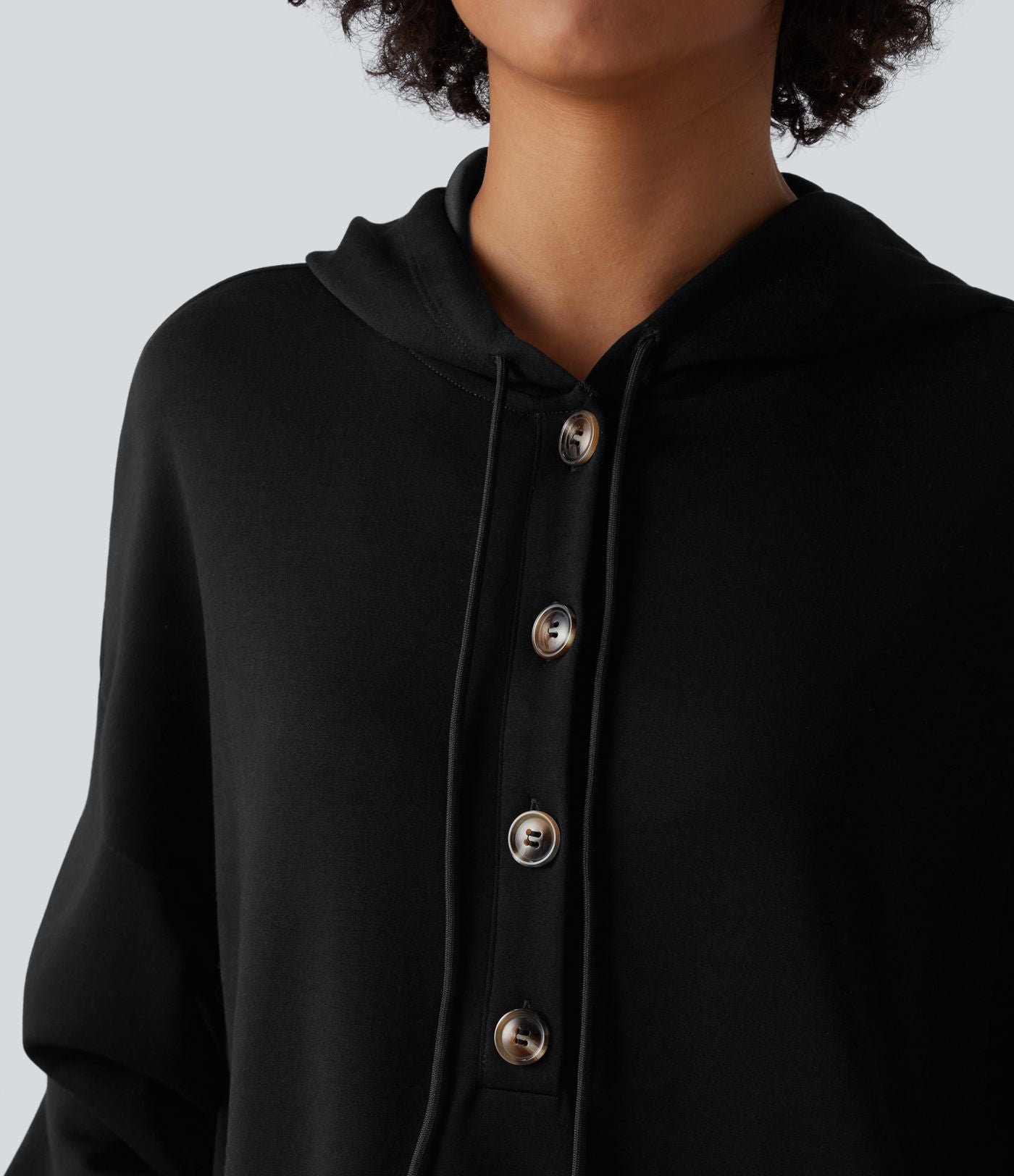 Sweat-shirt décontracté à capuche, cordon de serrage, manches longues et poches