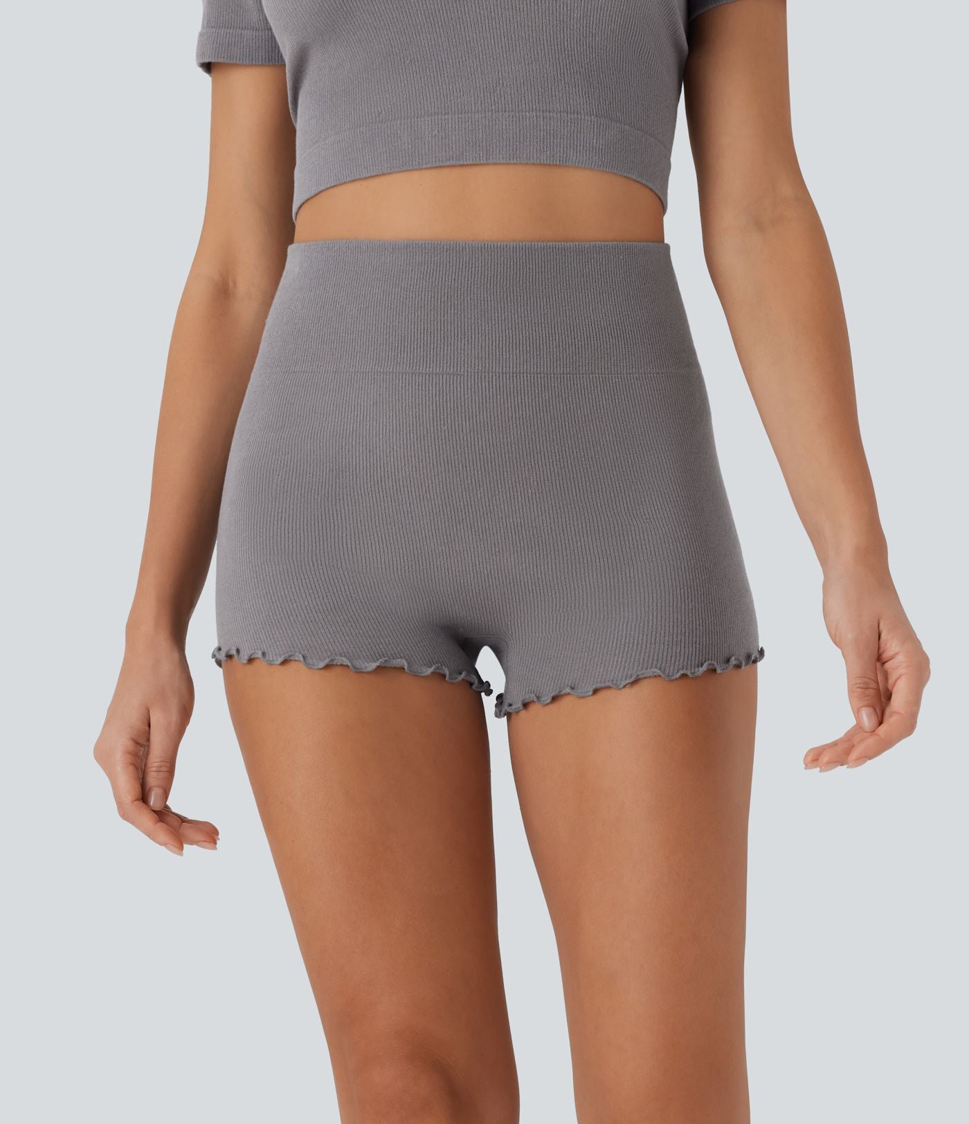 Short d'intérieur 6,5 cm taille haute avec finitions ondulées sans couture OneForm Seamless Flow