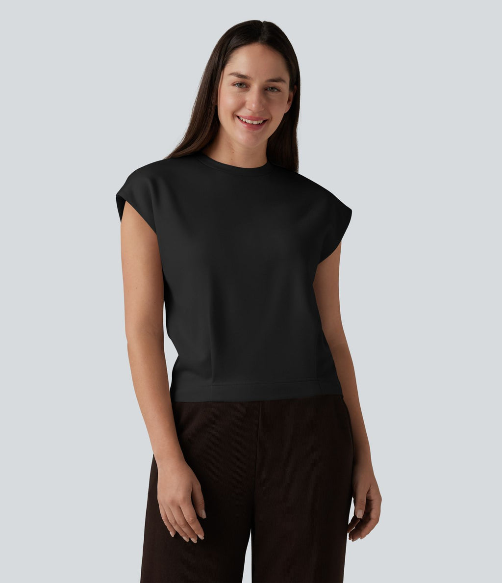 T-shirt casual col rond manches courtes