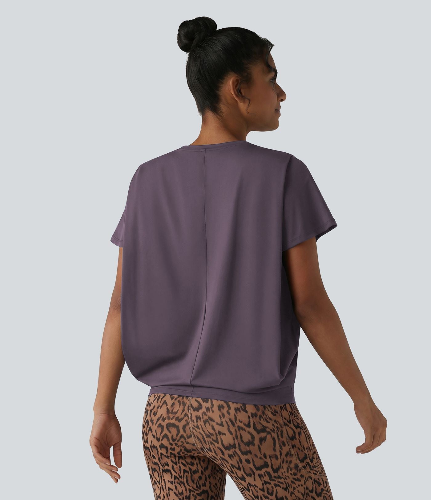 Haut de sport col rond manches courtes effet frais InstantCool avec fronces, protection solaire UPF50+