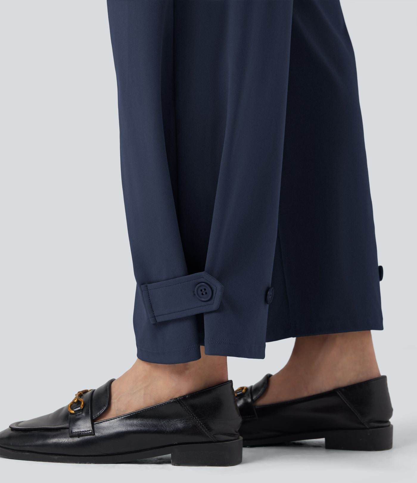 Pantalon de travail fuselé taille moyenne avec largeur ajustable Halara Flex™ DayStretch avec poches