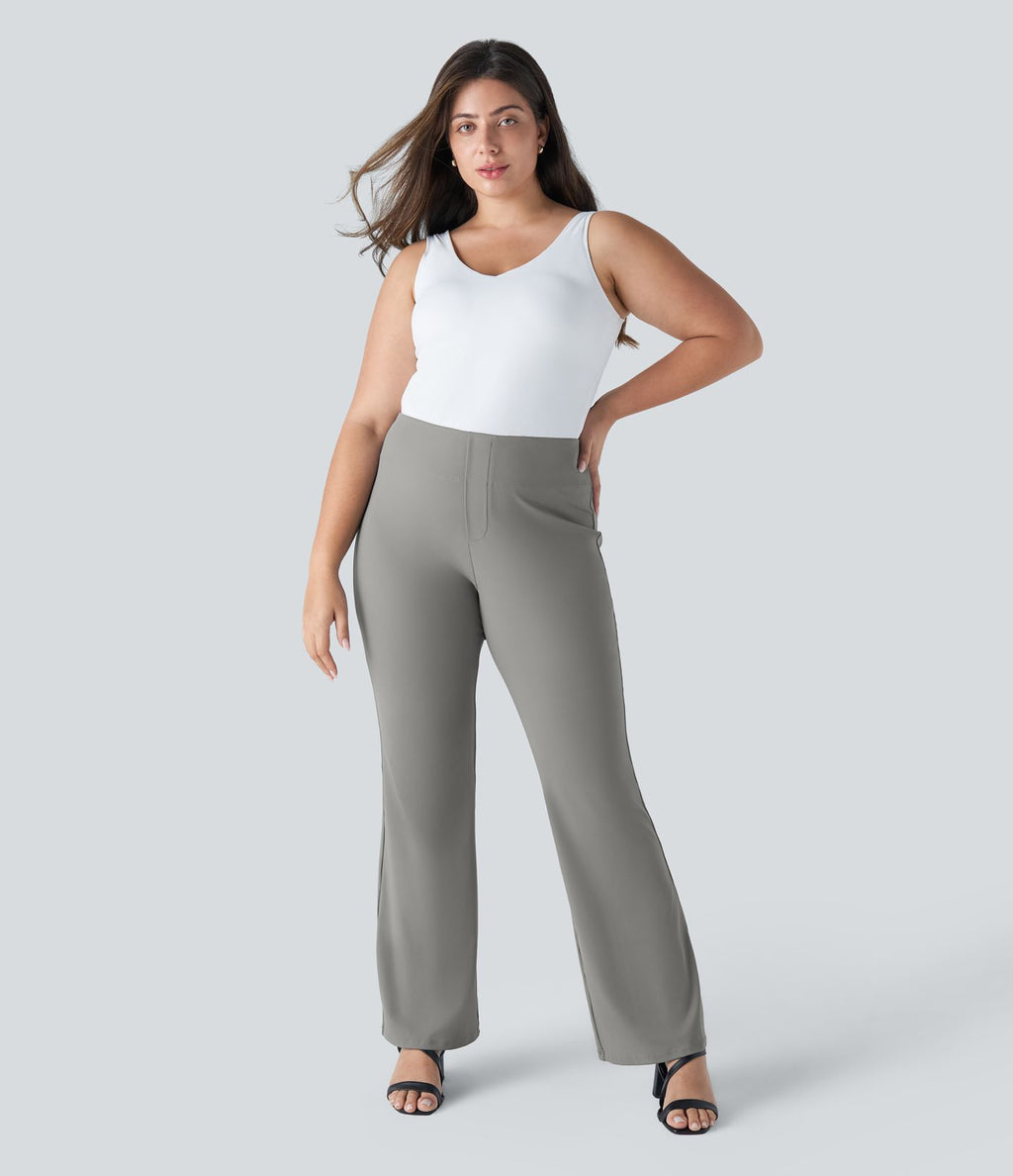 Pantalon tailleur taille haute grande taille Halara Flex™ avec poches