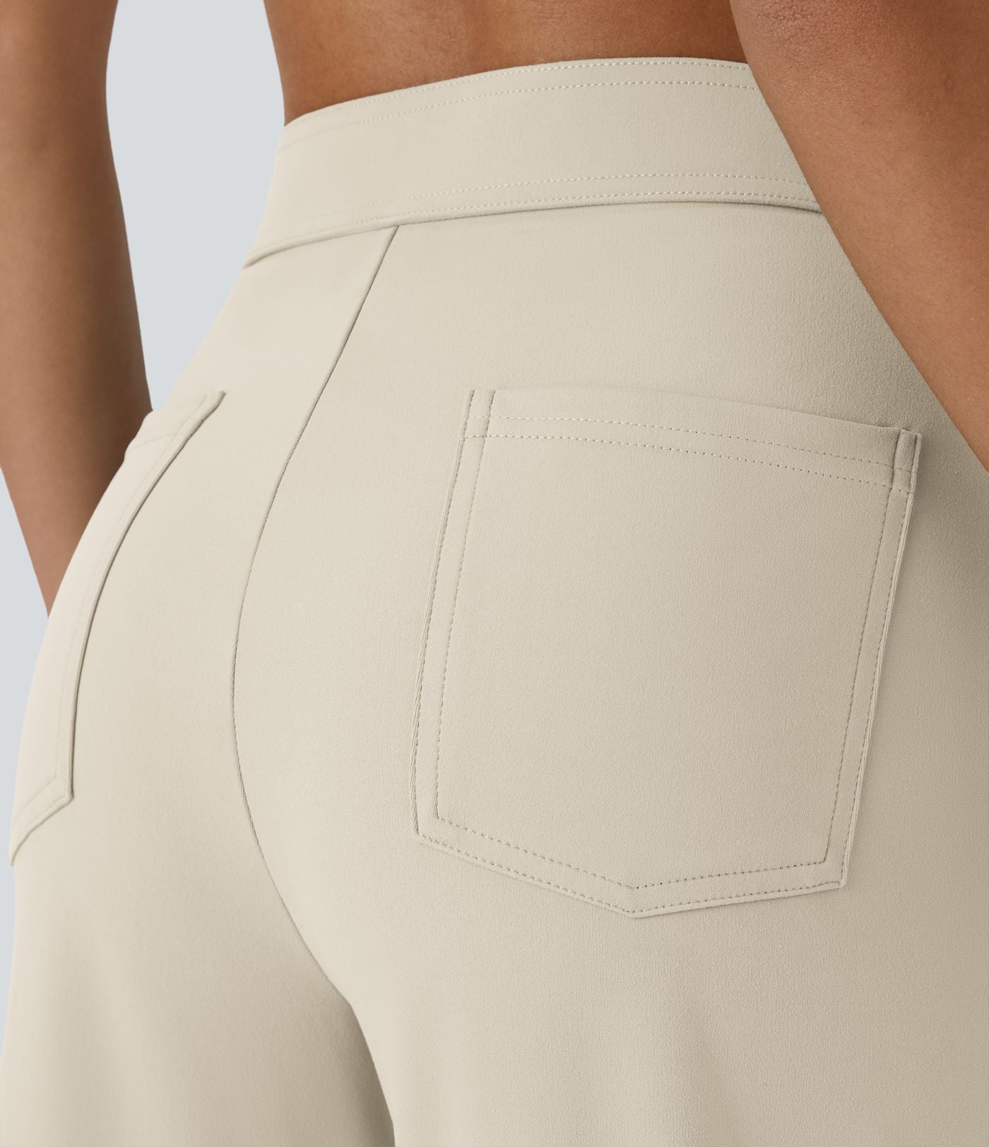 Pantalon taille haute coupe droite DayStretch avec poches