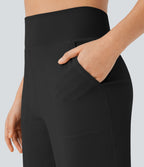 Short de yoga taille haute Softlyzero™ Airy multi-poches rafraîchissant 17,5 cm - Protection UPF50+
