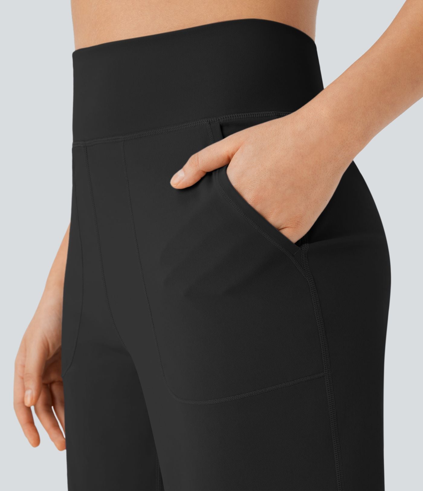 Short de yoga taille haute Softlyzero™ Airy multi-poches rafraîchissant 17,5 cm - Protection UPF50+