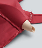 SoftlyZero™ Plush Débardeur de yoga court col cœur avec soutien-gorge intégré