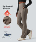 Legging bootcut polaire thermique yoga gainant modelant taille haute Halara UltraSculpt™ Heat avec poches