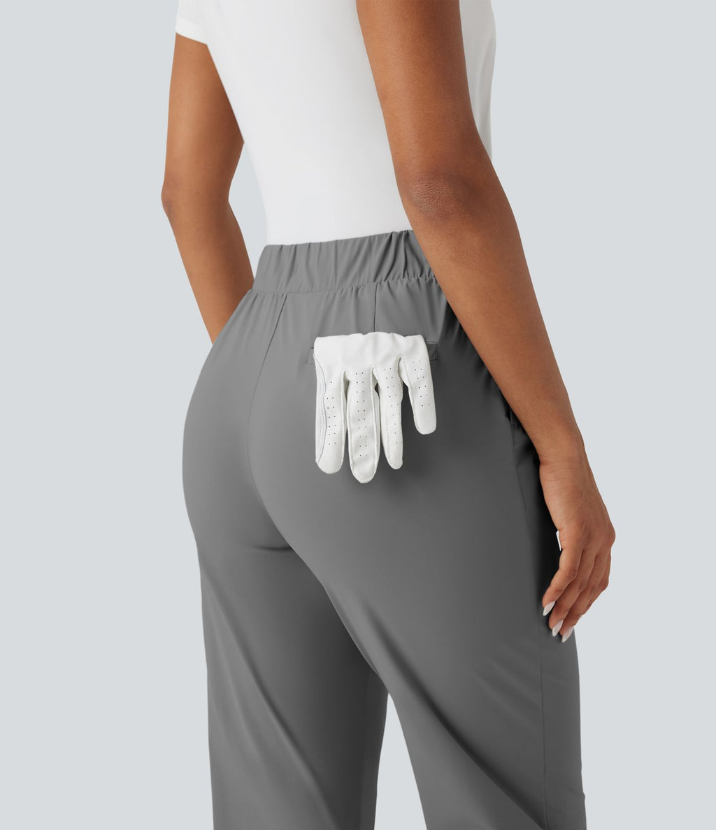 Pantalon golf fuselé taille haute cordon poches séchage rapide - Poche tee de golf