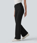 Pantalon tailleur Halara Flex™ évasé asymétrique taille haute avec poches