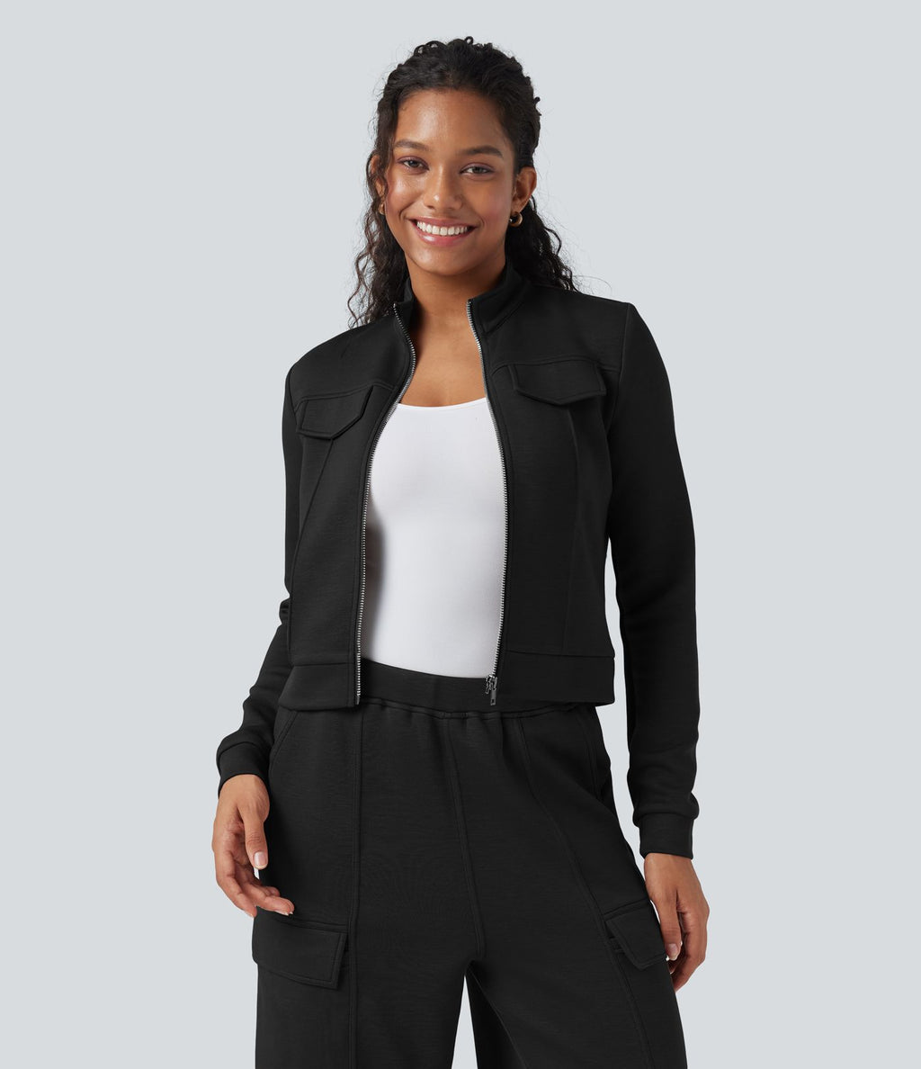 Veste de sport SpacerTek™ col montant, manches longues