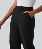Jogging décontracté  thermique taille haute séchage rapide avec poches-UPF40+