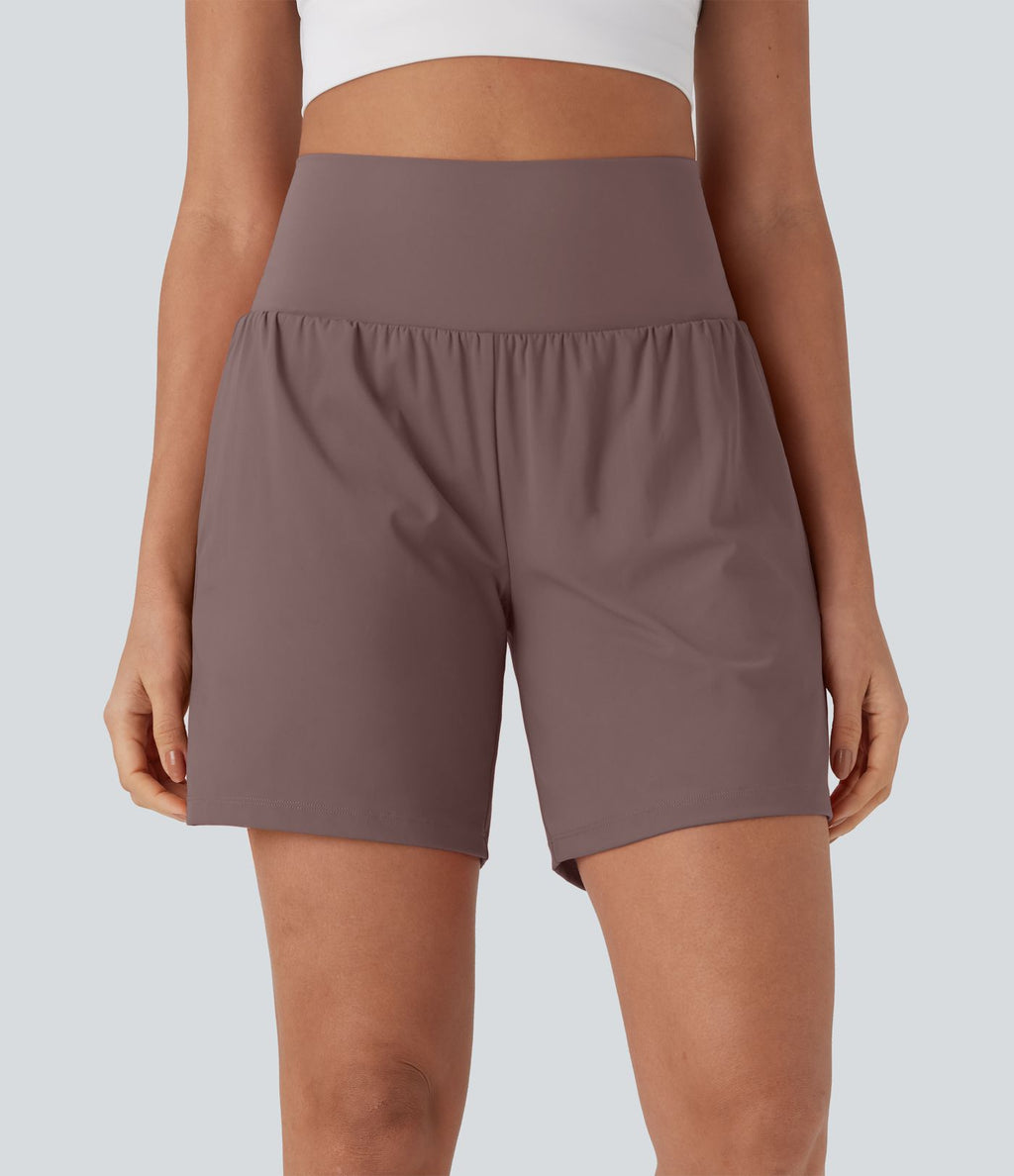 Short de yoga SoftlyZero™ Airy 2-en-1 taille très haute avec poches et effet frais InstantCool 17,5 cm