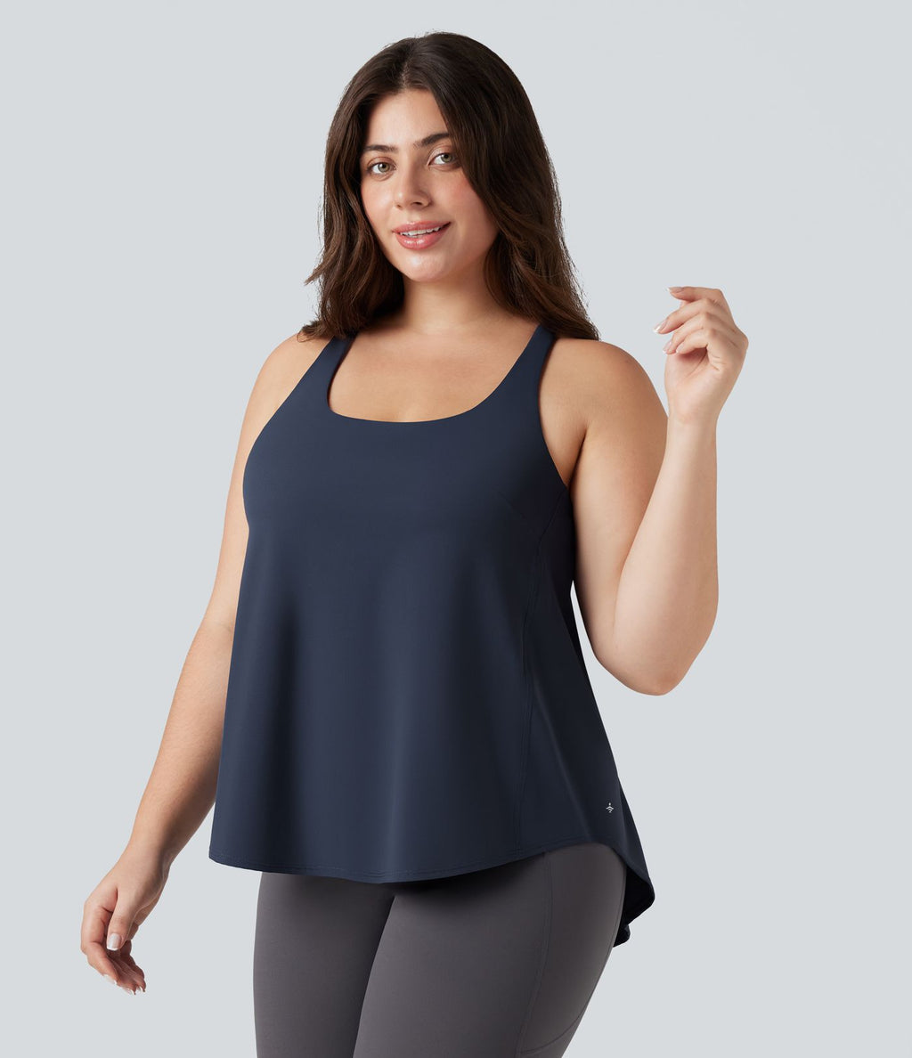 Débardeur running Halara UltraSculpt™ grande taille col rond ourlet arrondi