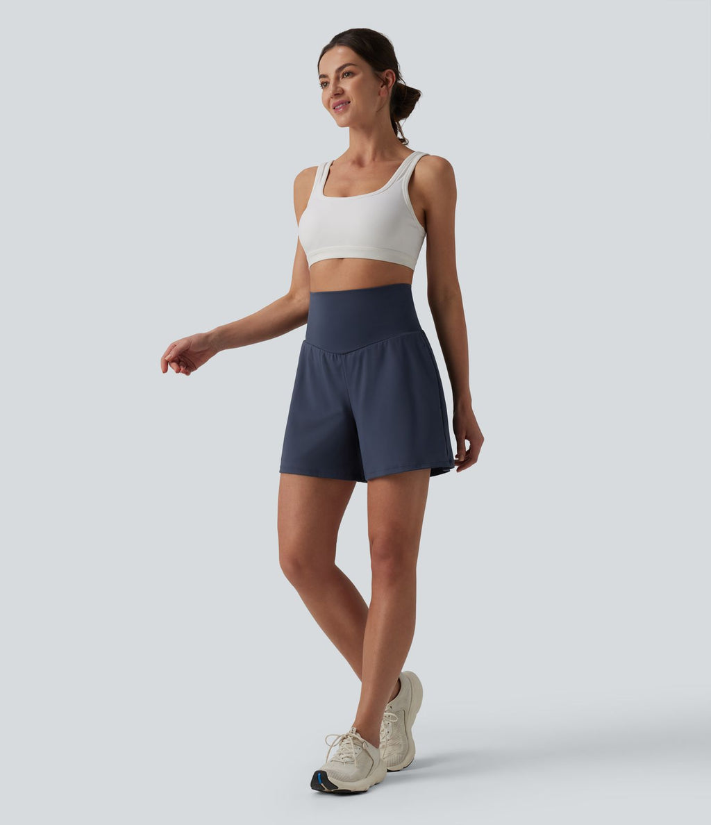 Short de yoga SoftlyZero™ Airy taille haute effet frais InstantCool avec poches 12,5 cm